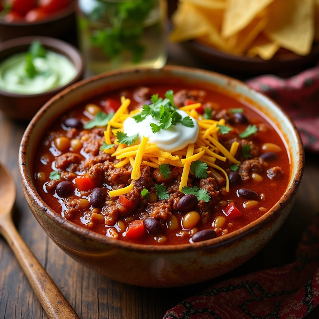 Chili Recipe with Enchilada Sauce and Ground Beef