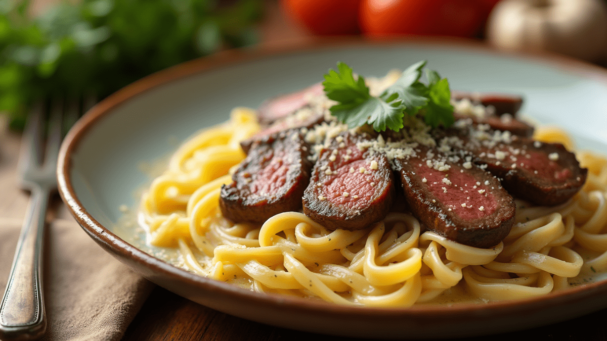 steak pasta